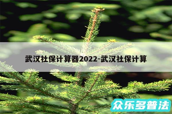 武汉社保计算器2024-武汉社保计算