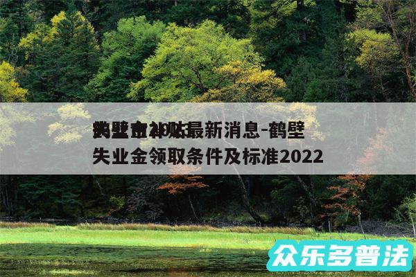 鹤壁市2024
失业金补贴最新消息-鹤壁失业金领取条件及标准2024