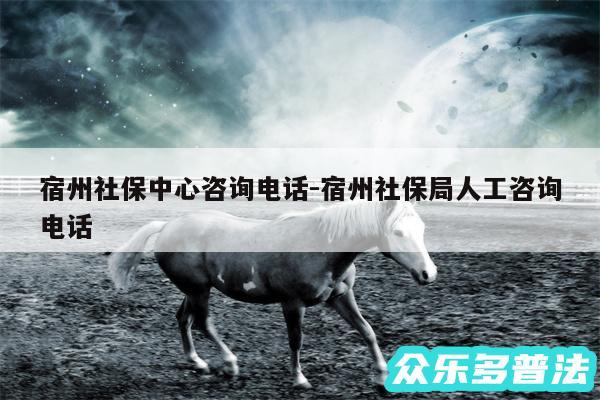 宿州社保中心咨询电话-宿州社保局人工咨询电话
