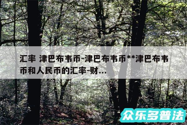 汇率 津巴布韦币-津巴布韦币**津巴布韦币和人民币的汇率-财...