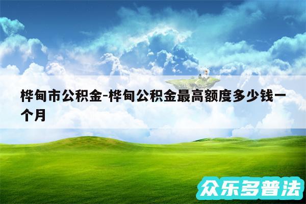 桦甸市公积金-桦甸公积金最高额度多少钱一个月