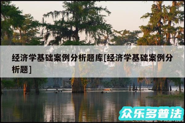 经济学基础案例分析题库及经济学基础案例分析题