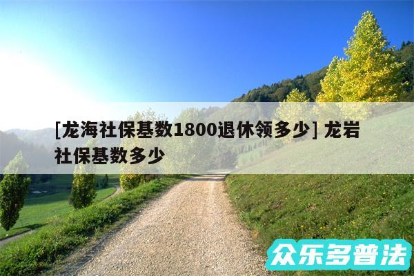 及龙海社保基数1800退休领多少 龙岩社保基数多少