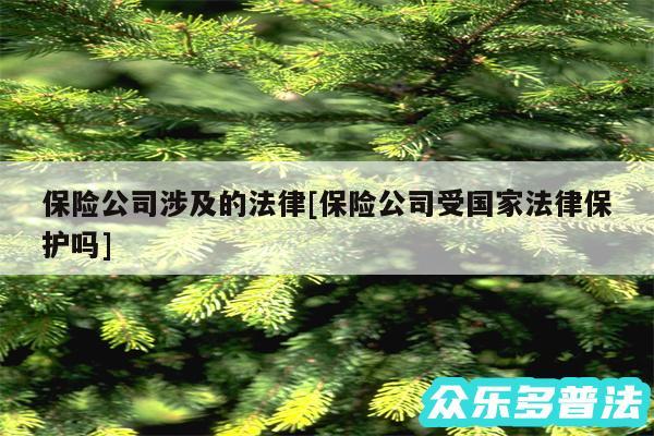 保险公司涉及的法律及保险公司受国家法律保护吗