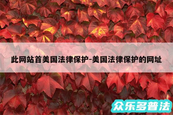 此网站首美国法律保护-美国法律保护的网址