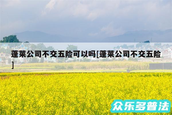 蓬莱公司不交五险可以吗及蓬莱公司不交五险