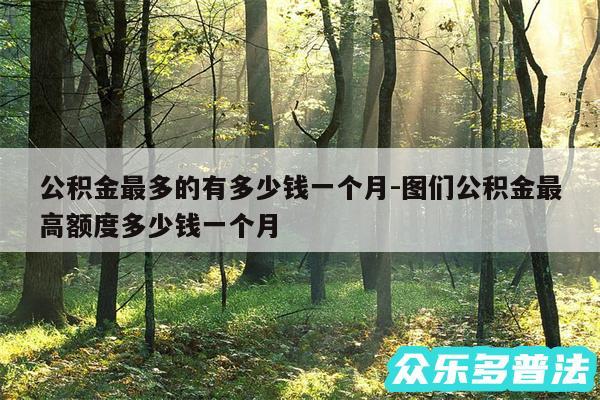 公积金最多的有多少钱一个月-图们公积金最高额度多少钱一个月