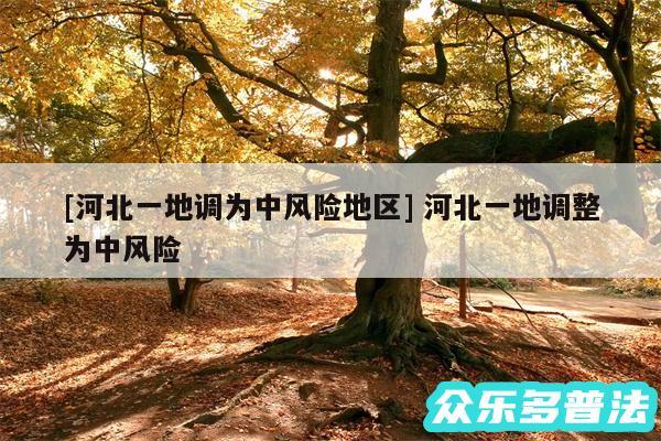 及河北一地调为中风险地区 河北一地调整为中风险