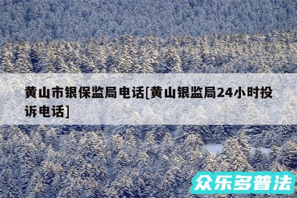 黄山市银保监局电话及黄山银监局24小时投诉电话