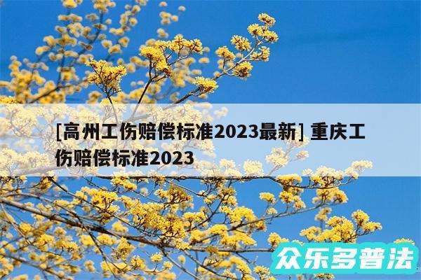 及高州工伤赔偿标准2024最新 重庆工伤赔偿标准2024