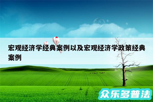 宏观经济学经典案例以及宏观经济学政策经典案例