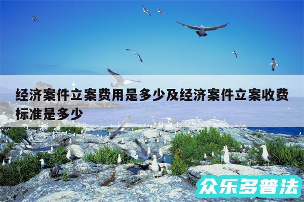 经济案件立案费用是多少及经济案件立案收费标准是多少