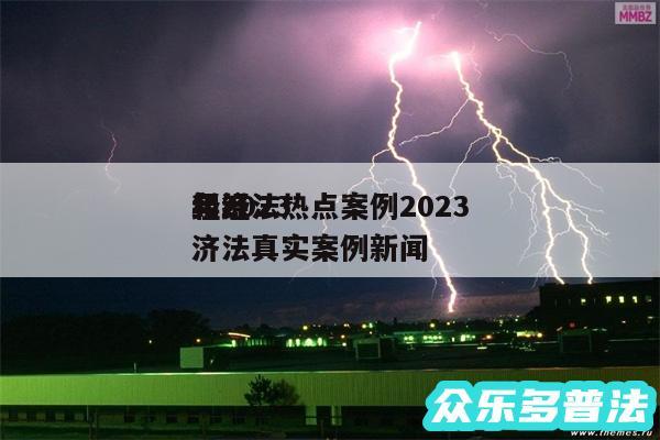 经济法热点案例2024和2024年经济法真实案例新闻