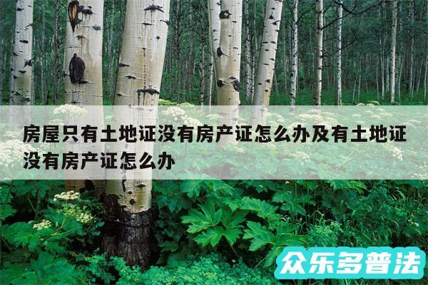 房屋只有土地证没有房产证怎么办及有土地证没有房产证怎么办