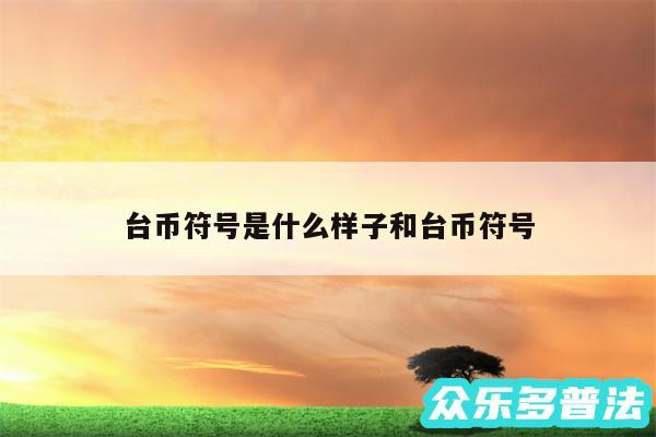 台币符号是什么样子和台币符号