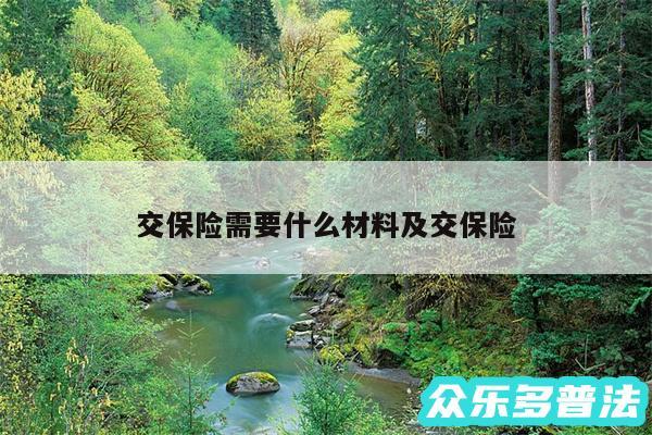 交保险需要什么材料及交保险