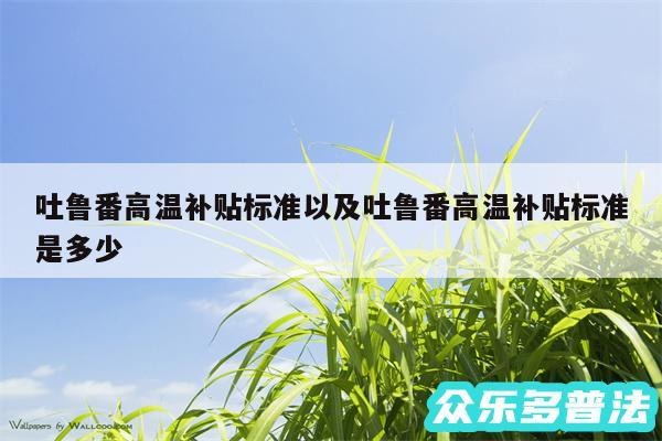 吐鲁番高温补贴标准以及吐鲁番高温补贴标准是多少