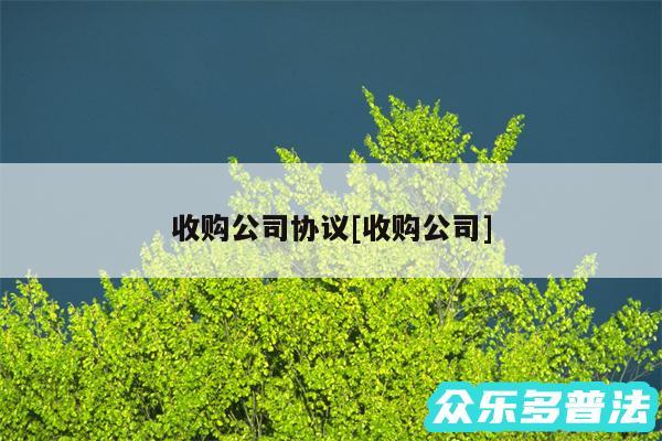 收购公司协议及收购公司