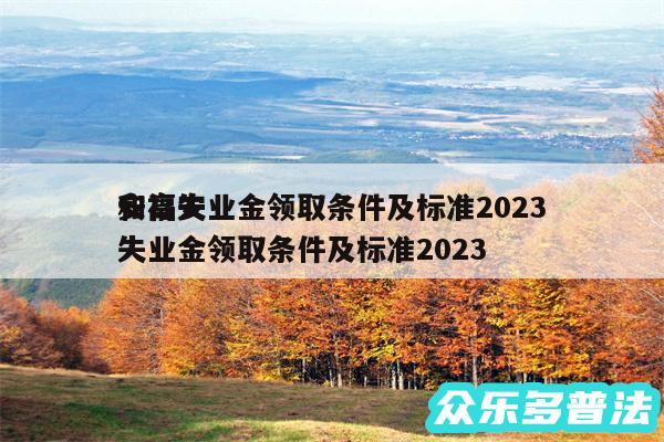 安福失业金领取条件及标准2024
和高安失业金领取条件及标准2024