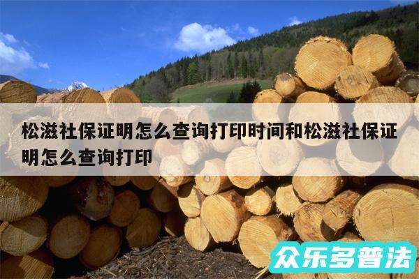 松滋社保证明怎么查询打印时间和松滋社保证明怎么查询打印