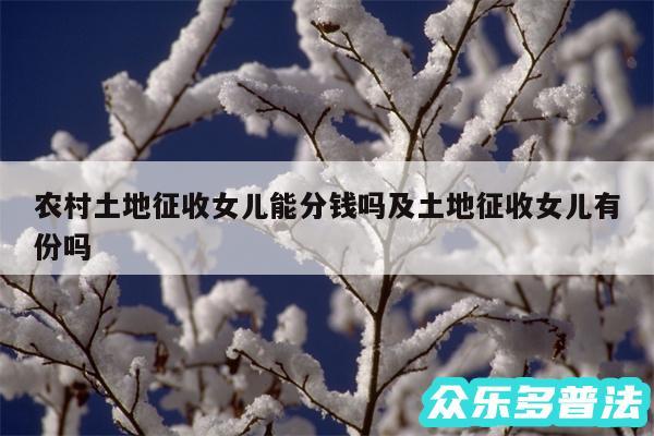 农村土地征收女儿能分钱吗及土地征收女儿有份吗