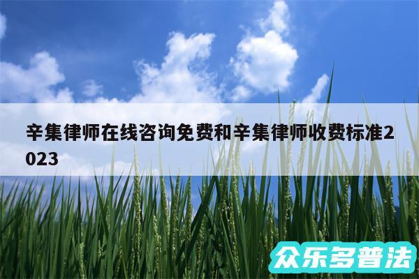 辛集律师在线咨询免费和辛集律师收费标准2024