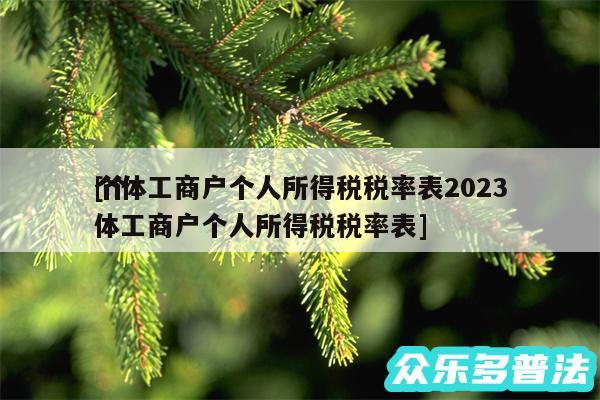 个体工商户个人所得税税率表2024及个体工商户个人所得税税率表