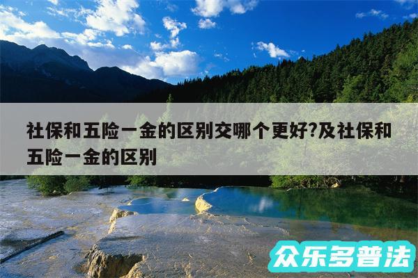 社保和五险一金的区别交哪个更好?及社保和五险一金的区别