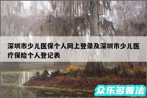 深圳市少儿医保个人网上登录及深圳市少儿医疗保险个人登记表