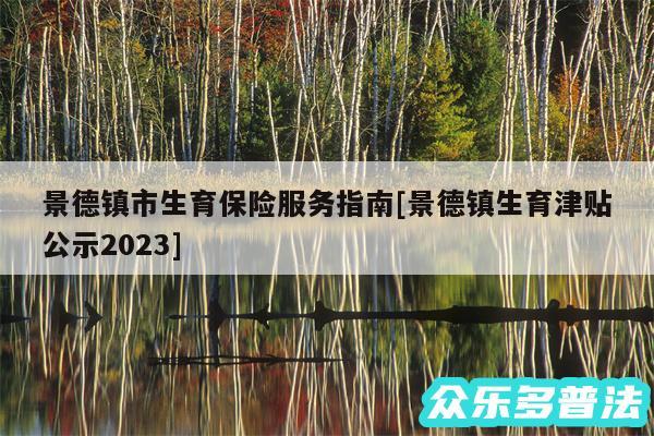 景德镇市生育保险服务指南及景德镇生育津贴公示2024