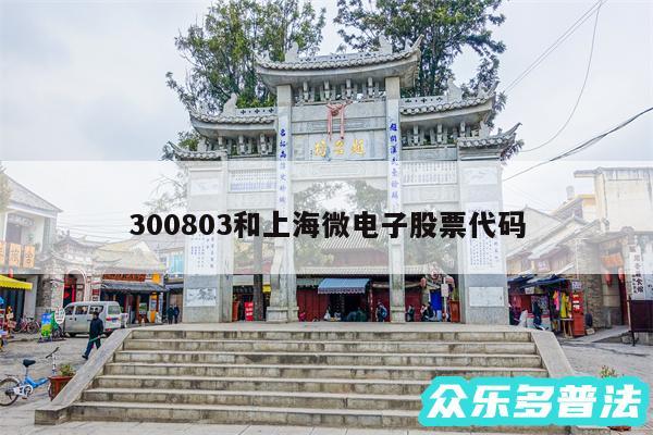 300803和上海微电子股票代码