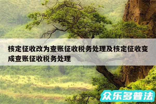 核定征收改为查账征收税务处理及核定征收变成查账征收税务处理