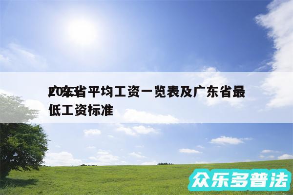 2024
广东省平均工资一览表及广东省最低工资标准