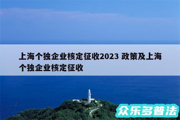 上海个独企业核定征收2024 政策及上海个独企业核定征收