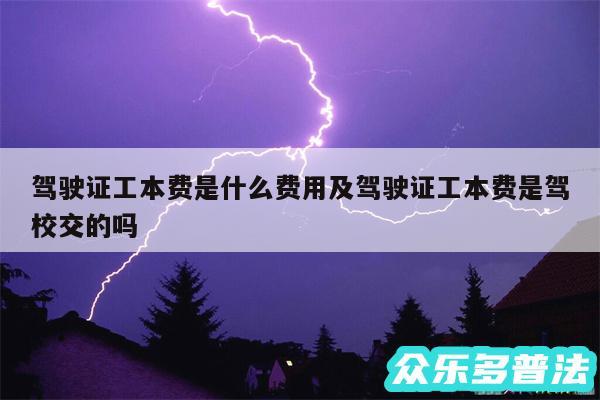 驾驶证工本费是什么费用及驾驶证工本费是驾校交的吗