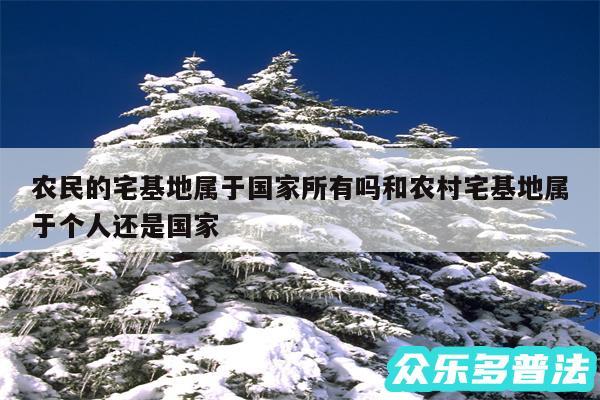 农民的宅基地属于国家所有吗和农村宅基地属于个人还是国家