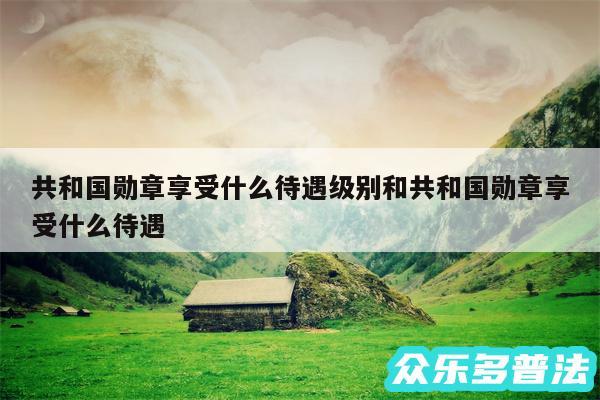 共和国勋章享受什么待遇级别和共和国勋章享受什么待遇