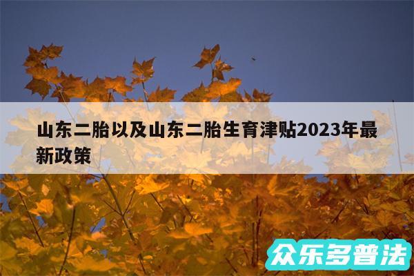 山东二胎以及山东二胎生育津贴2024年最新政策
