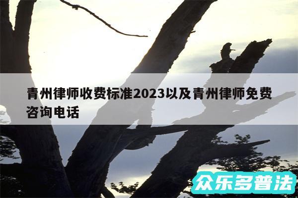 青州律师收费标准2024以及青州律师免费咨询电话
