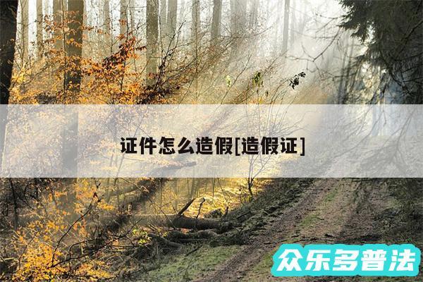 证件怎么造假及造假证