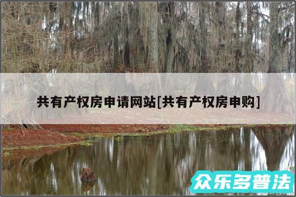 共有产权房申请网站及共有产权房申购