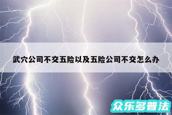 武穴公司不交五险以及五险公司不交怎么办