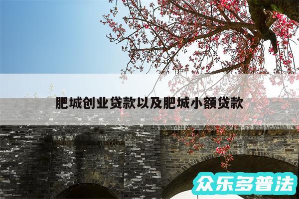 肥城创业贷款以及肥城小额贷款