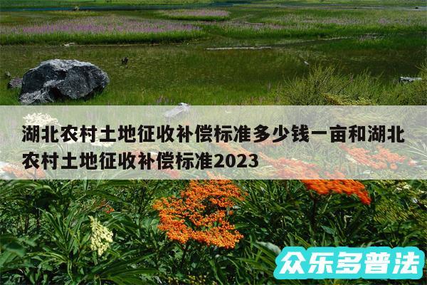湖北农村土地征收补偿标准多少钱一亩和湖北农村土地征收补偿标准2024