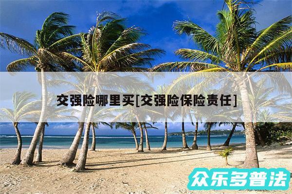 交强险哪里买及交强险保险责任