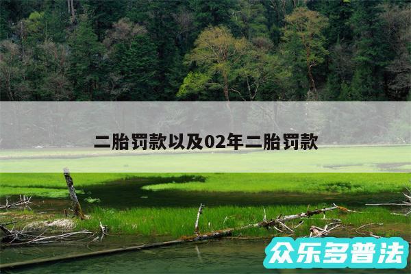 二胎罚款以及02年二胎罚款