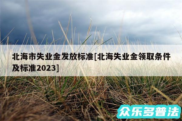 北海市失业金发放标准及北海失业金领取条件及标准2024