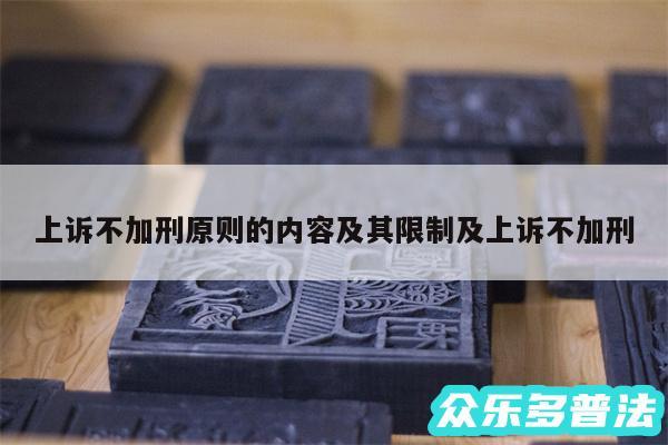 上诉不加刑原则的内容及其限制及上诉不加刑
