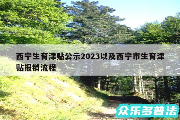 西宁生育津贴公示2024以及西宁市生育津贴报销流程