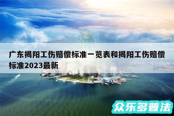 广东揭阳工伤赔偿标准一览表和揭阳工伤赔偿标准2024最新